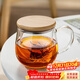 憶壺茶 玻璃茶杯泡茶水分離杯 綠紅茶泡花茶杯子帶過(guò)濾竹木蓋玻璃水杯 竹蓋泡茶杯400ml