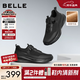 百麗（Belle）男士厚底增高休閑健步運動(dòng)鞋25冬季加絨戶(hù)外跑步鞋A2048CM5預售 黑色-絨里 40 (250mm)