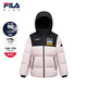 FILA兒童童裝鵝絨羽絨服2025年冬季新款女中大童戶(hù)外運動(dòng)外套 嬰兒粉-LP 150