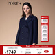 PORTS寶姿秋冬新品女裝長(cháng)袖深色系毛呢大衣SM9C012LWW047 晚安藍 XS (2)