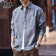 JEEP SPIRIT正品吉普高端襯衫男2026春夏新款美式復古工裝純棉寬松大碼外套男 T740淺灰襯衫 XL  適合140-160斤