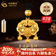 中國黃金（CHINA GOLD）黃金吊墜長(cháng)命平安鎖項鏈足金嬰兒寶情人情人節生日禮物送女朋友 【京速達】平安鎖【黑繩】約1.6g+中金禮盒