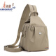 袋鼠（KANGAROO）法國進(jìn)口品質(zhì)牛津布雙肩包女時(shí)尚輕便小型感胸包旅游帆布背包休閑 旗艦官方卡其
