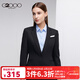 G2000女裝21秋季新款西裝外套商務(wù)修身優(yōu)雅職業(yè)口袋裝飾設計西服 黑色/99 XS /32