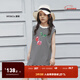little MO&Co.童裝夏季女童條紋背心連衣裙兒童裙子女孩夏裝休閑 黑白條色 120 120/56