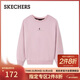 斯凱奇（Skechers）新年禮物女士冬季加絨套頭衛衣新品寬松簡(jiǎn)約長(cháng)袖T恤衫L425W011