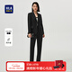 海瀾之家（HLA）西服套裝款春秋職業(yè)商務(wù)西裝套裝女 黑色Y6（西服+西褲） L 165/88A 建議115-130斤