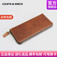 Colrtn Kwecr男士長(cháng)款錢(qián)包新款真牛皮手拿包時(shí)尚大容量夾包多功能手機包奢侈品 CK棕色21*9*2.5