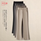 洋芯格 YOUNG FEELING加絨松緊腰微喇褲毛呢褲女秋冬2025新款加厚馬蹄褲顯瘦修身喇叭褲 杏色/長(cháng)褲 常規 M (27) 推薦95-105斤