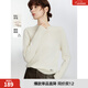 ELLE【100%綿羊毛】高領(lǐng)毛衣女2025秋冬新款打底保暖內搭羊毛針織衫 米白（半高領(lǐng)升級版） S
