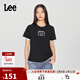 Lee商場(chǎng)同款25新品標準版圓領(lǐng)蛇紋印花Logo女短袖T恤LWT010188K99