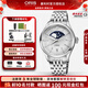 豪利時(shí)（ORIS）瑞士手表 文化系列藝術(shù)家月相表帶自動(dòng)機械輕奢腕表女表送女友 鋼帶76377234051M