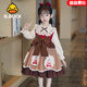 G.DUCK HELLO小黃鴨兒童洛麗塔女童公主裙冬季2025新款女寶寶冬裝連衣裙女孩 2688紅色 90 cm