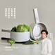 olayks立時(shí) 【官方直營(yíng)】多功能料理鍋學(xué)生宿舍家用304不銹鋼電煮鍋泡面火鍋一體0涂層電熱鍋 2L 【機械款】304不銹鋼內膽