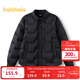 巴拉巴拉童裝兒童輕薄羽絨服冬季男女童保暖外套襯衫版型時(shí)尚洋氣 黑色90001-灰鴨絨 120 充絨量45g