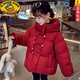 R.DUCKKIDS女童加厚保暖棉服女孩公主風(fēng)拜年棉衣外套中大童新中式棉襖面包服 新年紅 130