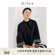 EIN【新中式牛仔】EIN言復古丹寧國風(fēng)盤(pán)扣夾克短款外套女秋新款 墨藍  M