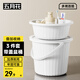 五月花臉盆水桶30cm3件套帶蓋加厚耐用宿舍泡腳家用儲水桶洗衣洗車(chē)桶
