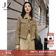 玖姿·安娜蔻優(yōu)雅日常OL商務(wù)香風(fēng)綿羊毛外套上衣女秋款 花駝色 L