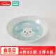 NITORI宜得利家居 家用陶瓷餐具小孩飯碗可愛(ài)動(dòng)物圖案甜品沙拉兒童飯碗 橢圓盤(pán) 微笑狗狗