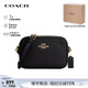 蔻馳（COACH）【品牌直供】女包便攜單肩斜挎包小包相機包手機包禮物女圣誕禮物 荔枝紋黑色CQ875 IMBLK