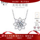 MoLi18K金鉑金河南人工人造培育鉆石手捧花太陽(yáng)花鎖骨項鏈套鏈吊墜女 鉑金墜+鉑金鏈培育鉆DVVS/GRC證書(shū) 1.5克拉優(yōu)品鉆
