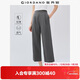 佐丹奴褲子女純棉打褶通勤風(fēng)半松緊腰薄款休閑八分褲05425342