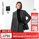 朗姿復古羊毛灰色高智氣質(zhì)通勤職業(yè)西服外套女2024冬季新款西裝 深灰色2 L