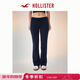 HOLLISTER25秋冬新款抓絨修身低腰微喇運動(dòng)衛褲女裝347-5176 海軍藍 XXS (160/58A)標準版