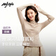 MJ STYLE半拉鏈打底衫女2026年冬裝新款半高領(lǐng)薄絨修身保暖內搭長(cháng)袖上衣