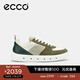 愛(ài)步（ECCO） 板鞋男 冬季圓頭拼色厚底板鞋男鞋 街頭720 520814 彩色/草綠色52081460314 42