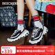 斯凱奇（Skechers）新年禮物黑白金熊貓鞋冬季情侶鞋復古老爹鞋休閑運動(dòng)鞋66666228