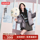 鴨鴨（YAYA）鞠婧祎同款羽絨服女短款2025秋冬新款韓版時(shí)尚加厚保暖顯瘦外套XH 灰色 M （160）