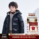 高梵兒童羽絨服黑金5.0鵝絨服男女童寶寶輕薄短款面包服保暖羽絨外套 YT黑色-小熊耳朵 100 【飛天鵝絨】