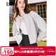 百圖betu女裝秋季新款短外套下擺抽繩設計帥氣戶(hù)外外套女2408T56 灰色 L