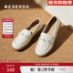 森達樂(lè )福鞋女款2025秋新商場(chǎng)同款一腳蹬厚底休閑單鞋4BK28CA5 米色 37