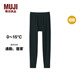 MUJI MUJI 男式 棉冬季 長(cháng)緊身褲 保暖褲 秋褲 打底褲 男裝 FA18ZC3A 黑色 S (165/72A)