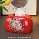 俏芭妃紙巾盒擺件客廳抽紙餐巾創(chuàng  )意陶瓷北歐風(fēng)格餐桌輕奢風(fēng)茶幾ins紙抽 中國紅圓款+彈簧支架