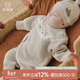 乖奇熊新生兒寶寶夾絲棉連體衣秋冬季保暖睡衣嬰兒綁帶哈衣和尚服