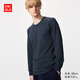 優(yōu)衣庫男裝HEATTECH ULTRA WARM圓領(lǐng)T恤長(cháng)袖保暖衣秋衣內衣479525 479525/69藏青色 L