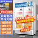 榮事達展示柜冷藏保鮮柜大容量飲料柜啤酒超市立式商用直冷風(fēng)冷玻璃門(mén)陳列柜冰柜冰箱 【風(fēng)冷無(wú)霜】雙門(mén)568L下機組（藍白）