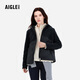 AIGLE艾高POLARTEC加厚保暖防風(fēng)鎖溫全拉鏈抓絨衣女 黑色 AZ696 40 (170/92A)