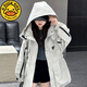 G.duck女童春秋款洋氣休閑沖.鋒.衣2025新款常規款中大兒童風(fēng)衣外套大衣 米白色 含腰帶 160 cm