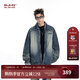 BJHG不計后果牛仔外套男秋季2025新款潮牌襯衫美式復古水洗翻領(lǐng)夾克女 牛仔藍 S