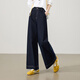 逸陽(yáng)（ESE-Y）九分寬邊顯瘦闊腿褲女26春季新款萊賽爾棉不易褪色褲子 深藍色 28