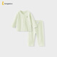 童泰（TONGTAI）寶寶睡衣夏季純棉套裝女童家居服男童空調服上衣褲子綠色80cm