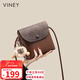 viney牛皮包包女包小眾斜挎手機包洋氣單肩包生日新年禮物送女生女友