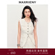 MAXRIENY【黑白優(yōu)雅主義-商場(chǎng)同款】花紗肌理感率性撞色織帶馬甲 本白 L 03/38