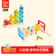 Hape嬰幼童玩具 木質(zhì)大顆粒拼搭積木趣味學(xué)步玩具 兒童早教益智玩具 數字堆堆樂(lè )+彩虹敲敲臺
