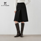 香影黑色裙褲女七分褲2026春季新款高腰假兩件一體a字西裝闊腿褲 黑色 M 160/64A/95-110斤
